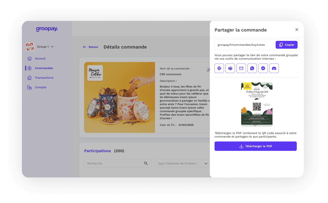 Diffusez votre vente groupée